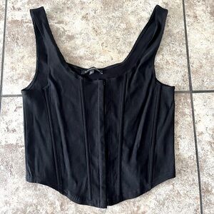 Black going out cropped tank! Size L